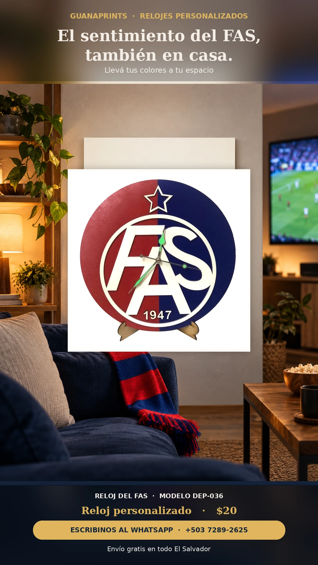 Versión vertical para story del reloj del FAS DEP-036
