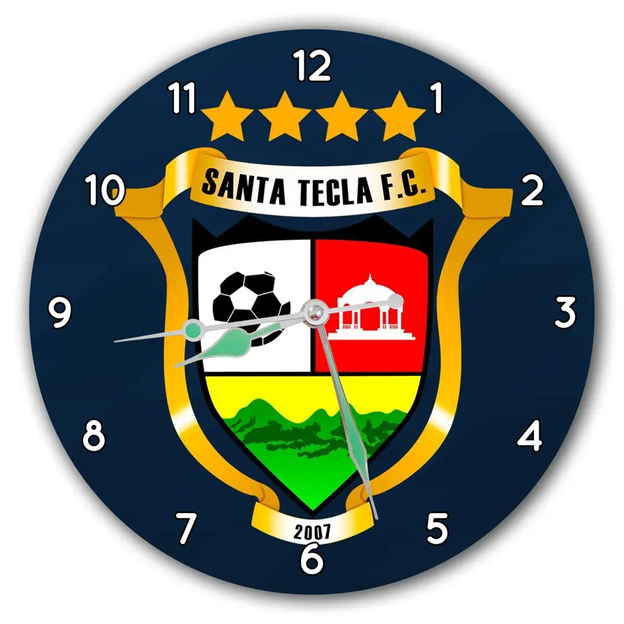 Reloj Santa Tecla F. C. sobre azul · DEP-007
