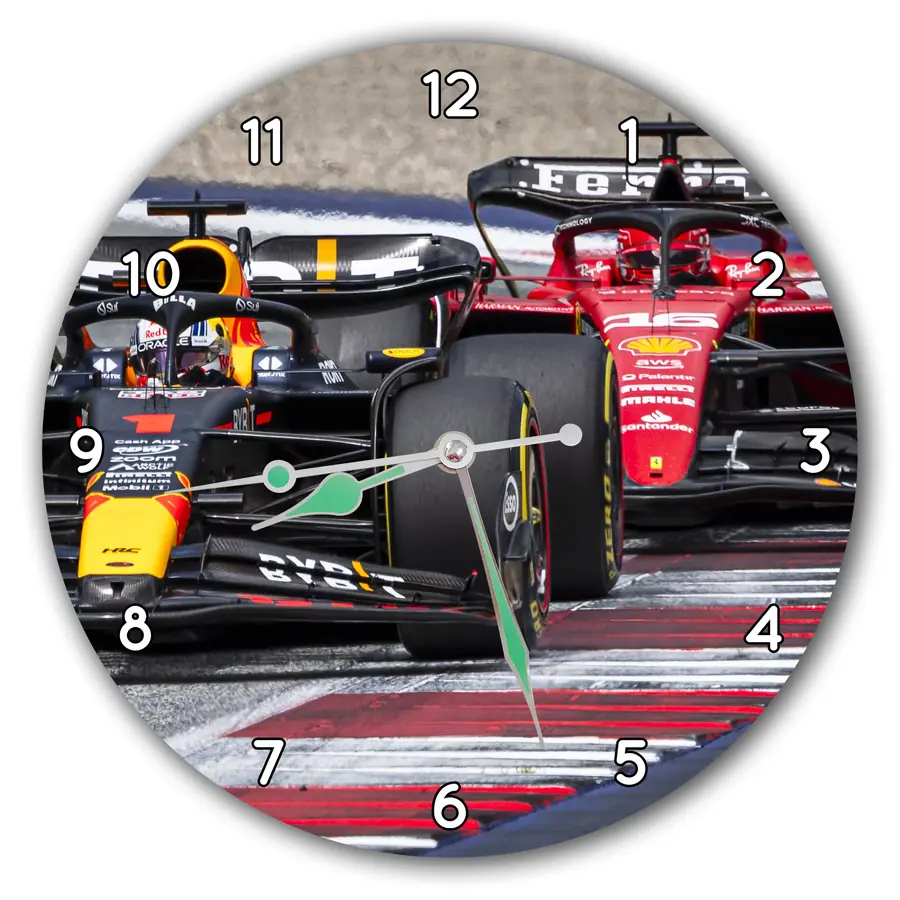 Reloj Fórmula 1 con monoplaza rojo · DEP-012