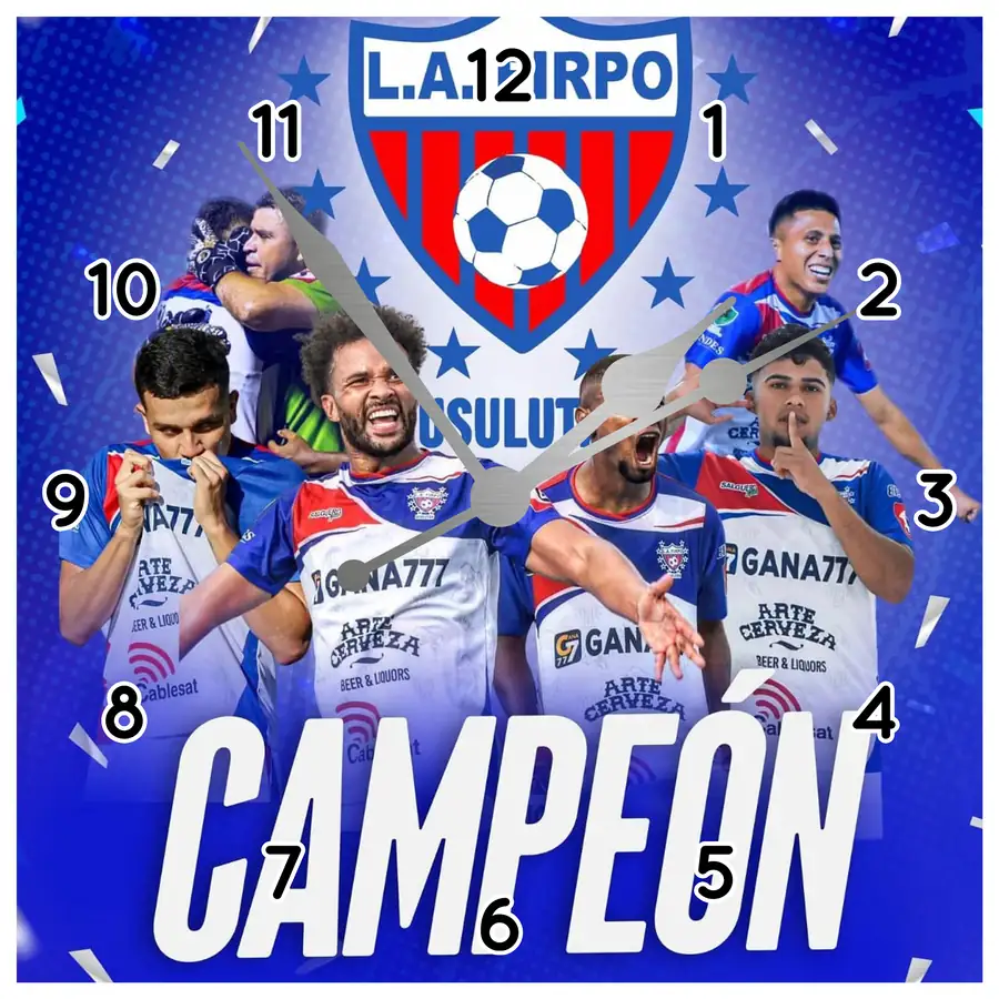 Reloj Firpo campeón con jugadores · DEP-023