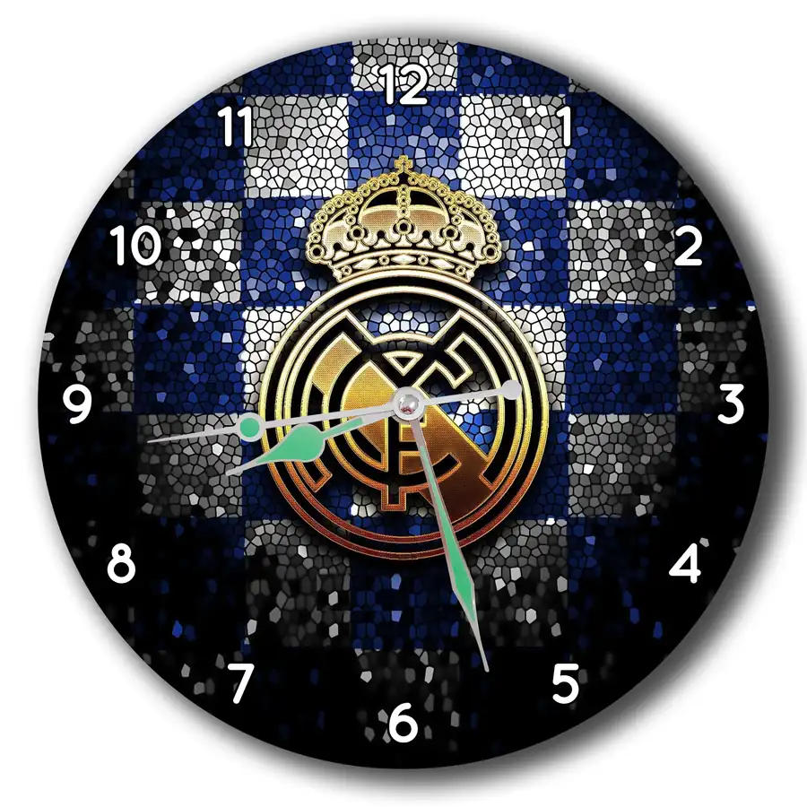 Reloj Real Madrid con cuadros y destellos · DEP-049