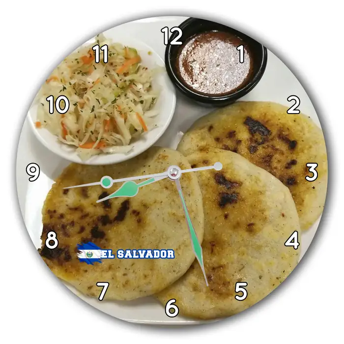 Reloj Pupusas de mesa salvadoreña · ESV-004