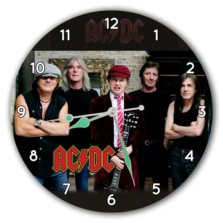 Reloj AC/DC con retrato de la banda · MUS-002