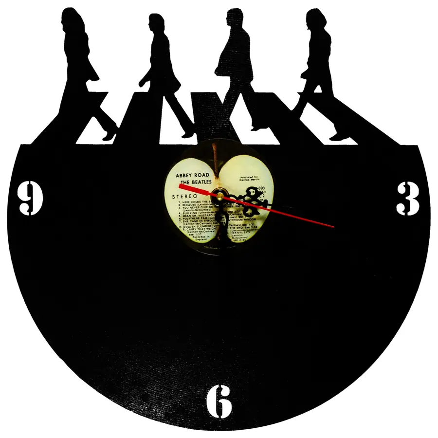 Reloj The Beatles cruzando en silueta · MUS-012