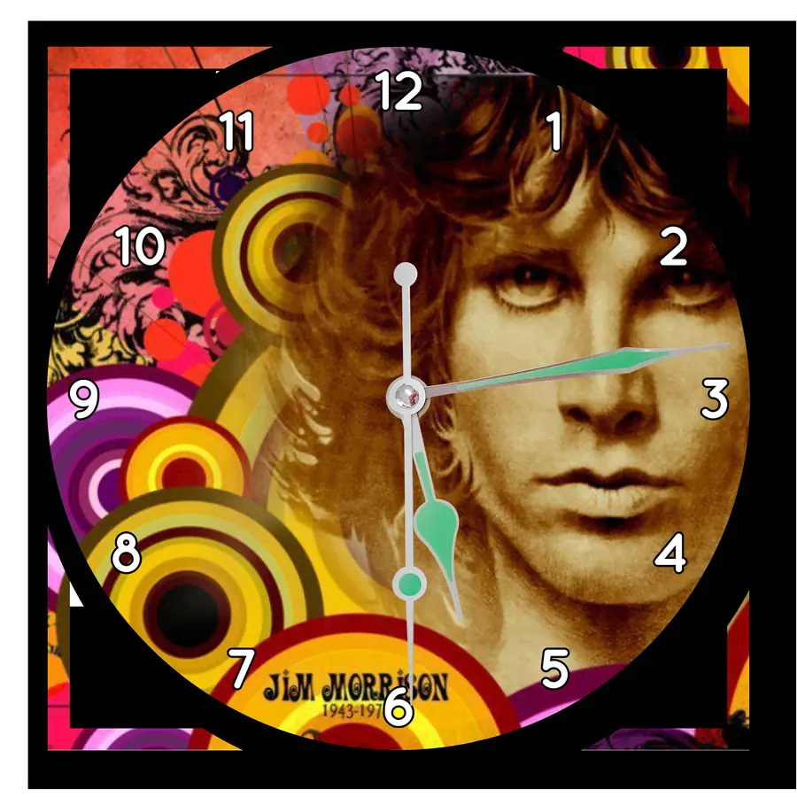 Reloj Jim Morrison en colores psicodélicos · MUS-047