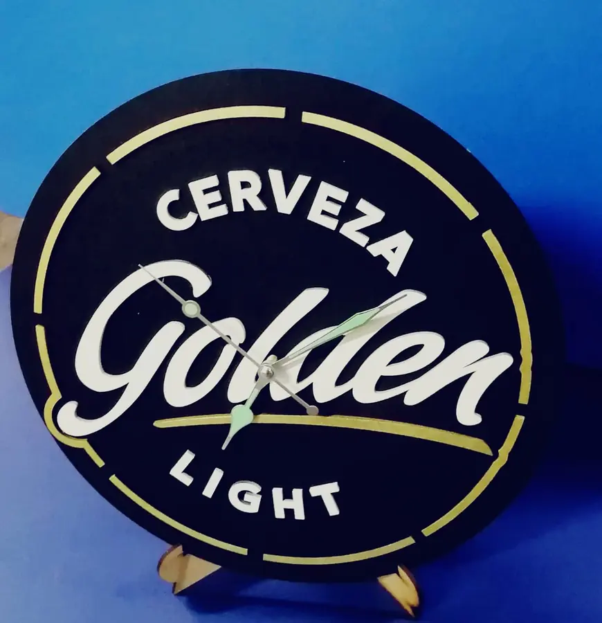 Reloj Golden Light azul y dorado · PTB-002