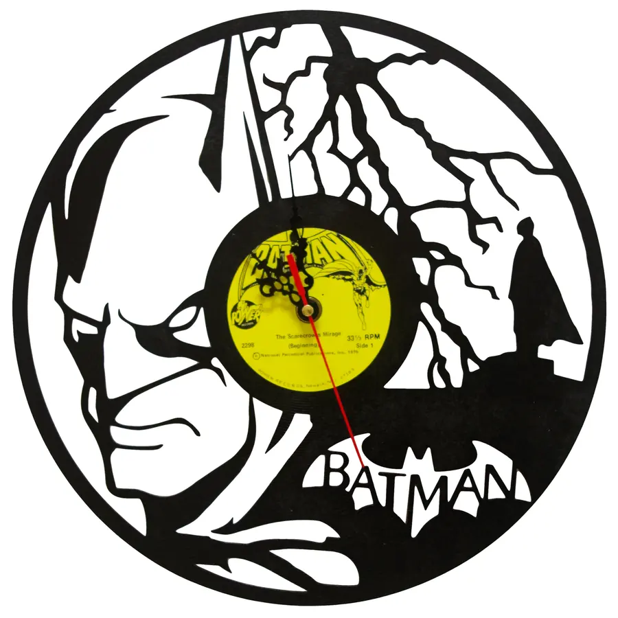 Reloj Batman con murciélago y silueta · PEL-009